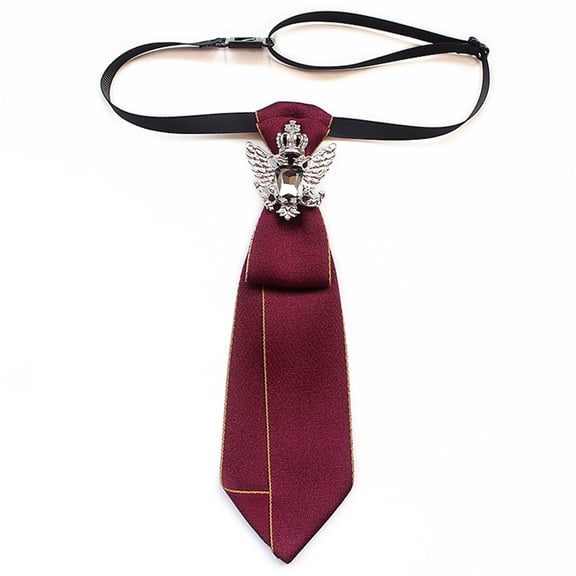 Uniform Pre Tied Tie for Girls Senior School Lady Uniform Pre-tied Tie Elegant Look for Business and Office Use