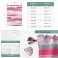 thumbnail image 6 of Pink Gray Stripes Tie Up Curtains 45 Inches Long, Kitchen Window Curtains Over Sink, Watercolor Modern Abstract Minimalist Small Window Curtains Shade Balloon Curtains Valances for Bedroom 34"x45", 6 of 8