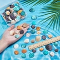 thumbnail image 3 of 50~56pcs Dyed Natural Conch Shell Beads Drilled Tiny Scallop Sea Shells Ocean Beach Seashells Craft Charms for Candle Making Home Decoration Party Wedding Decor Mixed Colors diy, 3 of 9