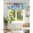 thumbnail image 3 of Blue Coastal Nautical Kitchen Valances for Windows Life Is Better at The Beach Valance Curtains&nbsp; for Kitchen /Living Room/Bedroom/ Bathroom Decor, 54"x18 " ,Rod Pocket 1 Panel, Farmhouse, 3 of 7
