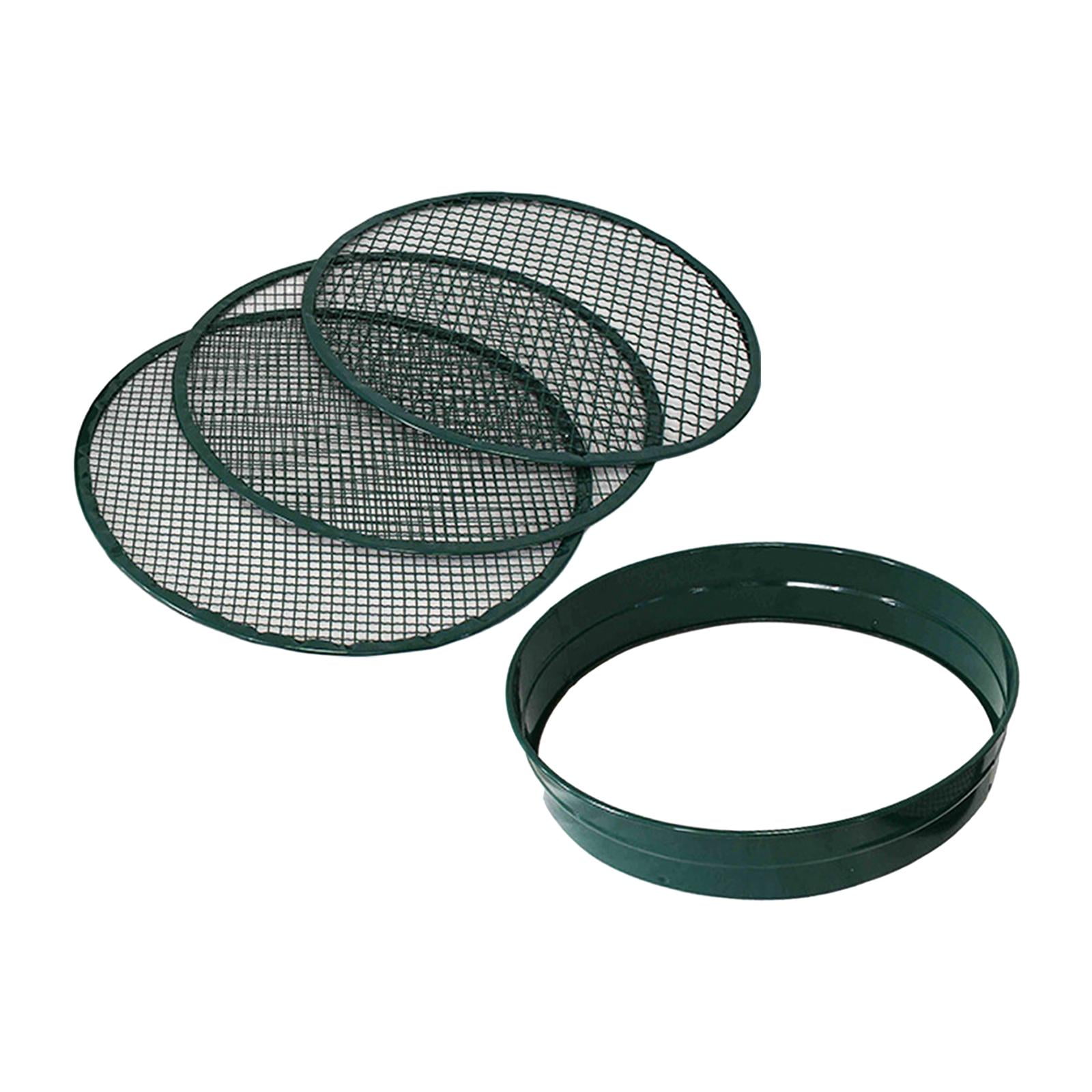Metal Garden Riddle Sieve with 3 Interchangable Mesh Differing Hole Sizes Gardening Sifter for Gardening Enthusiast Versatile