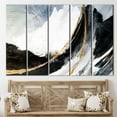 thumbnail image 5 of Modern Wall Art, Trendy Canvas, Black And Gold Art Canvas, Black And Gold Painting, Marble Printed, Alcohol Ink Art Canvas, Canvas Wall Decor - 3P-Gold Framed, 5 of 9