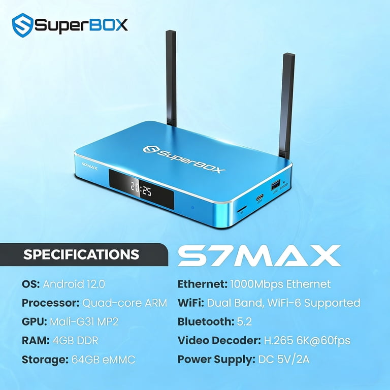 Superbox S7 Max Enhanced TV Box - Walmart.com