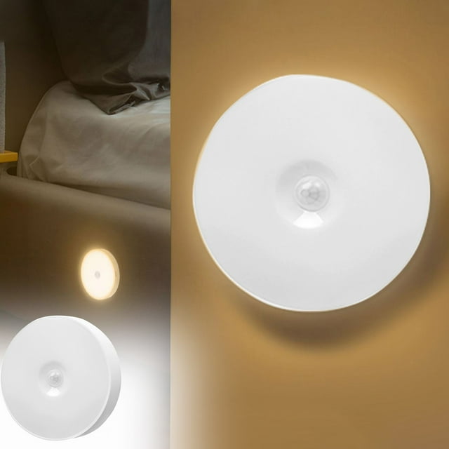 Fiudx Luz Led con Sensor de Movimiento, Recargable Por Usb, Diseño de Brillo Suave, Fácil Instalación con Soporte Magnético, Funcionamiento Multimodo, Ideal para Armarios, Gabinetes y Dormitorios, Ta