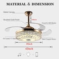 thumbnail image 2 of AFANQI 42-Inch Modern Ceiling Fan with Remote, Bluetooth Speaker, and 3-Color Lighting, 2 of 7
