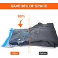 thumbnail image 4 of PinesC 6 Pack Vacuum Storage Bags（2*40x60cm, 2*60x80cm, 2*80x100cm) with Hand Pump, Space Saver Bags, Clothes Storage Bag, Compression Bag for Clothes, Blankets, Curtains, Comforter, 4 of 5