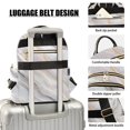 thumbnail image 4 of JIALIOU Mini Backpack Purse for Women Quilted Casual Daypack Small Travel Shoulder Bag, Soft Pink Gold White Marble, 4 of 7