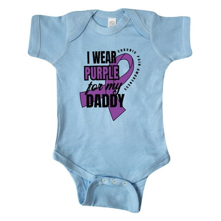 

Inktastic Chronic Pain I Wear Purple For My Daddy Gift Baby Boy or Baby Girl Bodysuit
