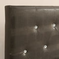 thumbnail image 2 of Furniture of America Cleaver Faux Leather Headboard, Twin, Brown, 2 of 4