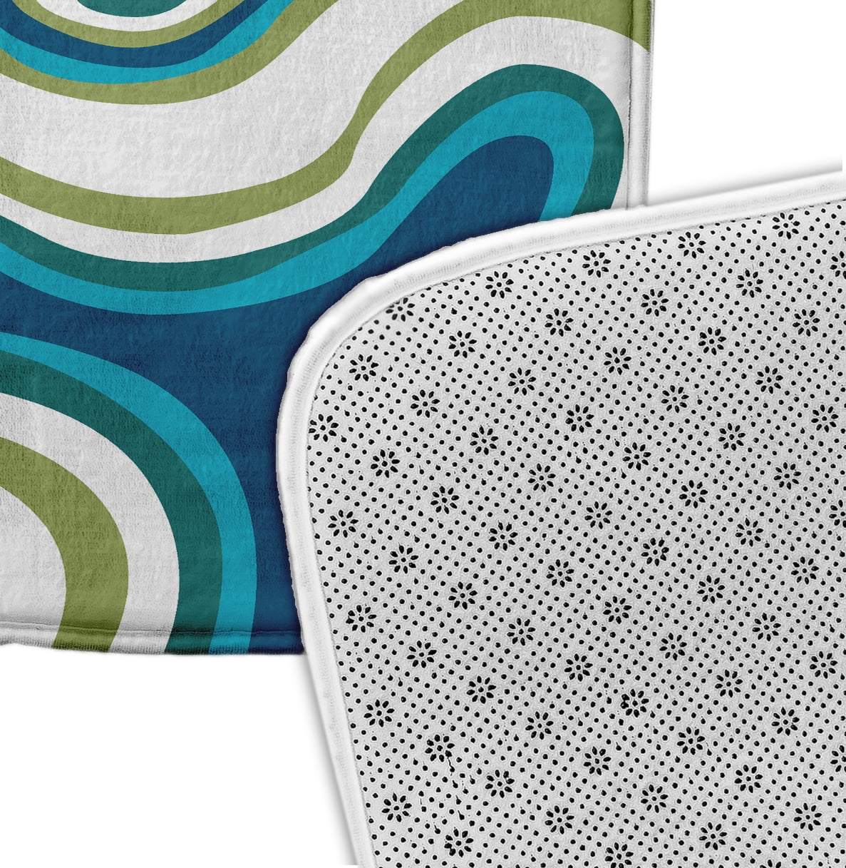 Simply Daisy 34" x 21" Plush Microfiber Teal Agate Bath Mat