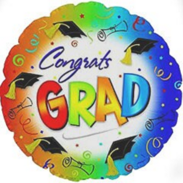 17" CONGRATS GRAD RAINBOW Balloon • Party Supplies Decorations Foil Mylar Balloon