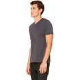 thumbnail image 3 of Bella Canvas Mens Jersey V-Neck Tee, XS, Dark Grey Heather, 3 of 5