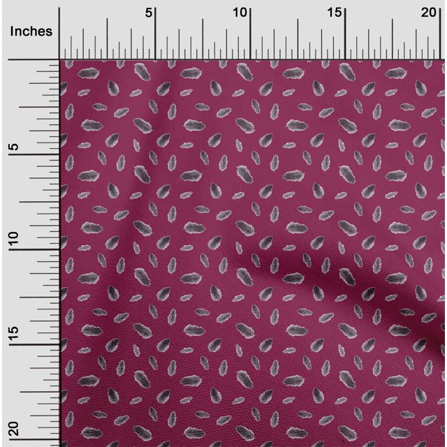 oneOone Viscose Jersey Fabric Bird Feather Print Fabric by The Yard 60 Inch Wide
