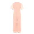 thumbnail image 4 of Kvysinly Combinaisons à Jambes Larges Scintillantes pour Filles avec Strass Col Rond Manches Courtes Rose 14, 4 of 5