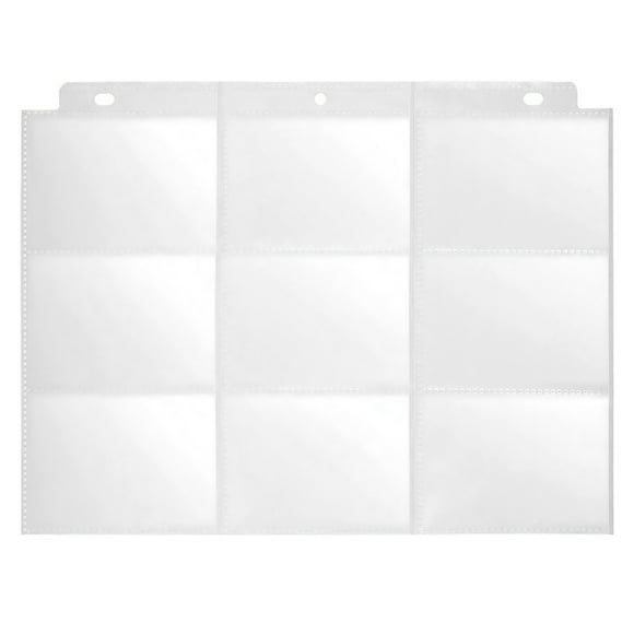 25 Pages Clear Plastic Game Card Protectors 9 Pocket Card Collector Holders Trading Card Storage Album Pages Accessories