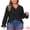 Black, variant on DARING DIVA Women's Plus V Neck Ruffle Long Sleeve Lace Crochet Casual Blouse 1X Pink