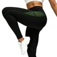 thumbnail image 2 of Feancey Yoga Leggings for Women with Pocket High Waisted Butt Lifting Workout Leggings Breathable Quick Dry Athletic Tights Color Block Skinny Pants Army Green L, 2 of 6