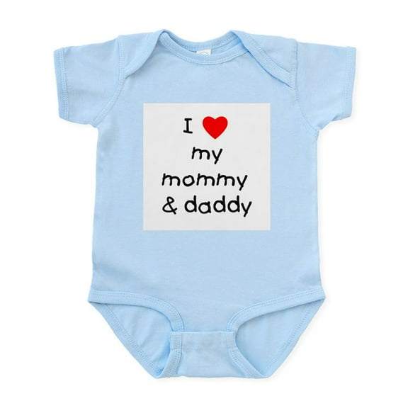 CafePress - I Love My Mommy & Daddy Infant Bodysuit - Baby Light Bodysuit, Size Newborn - 24 Months