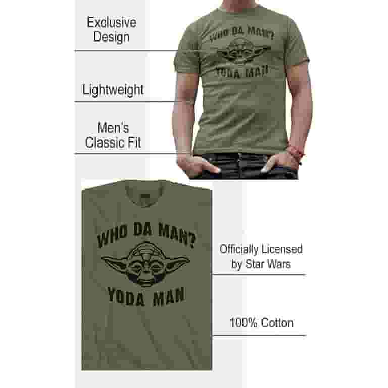Star Wars Who Da Man Yoda Classic Retro Vintage Movie Funny Adult