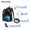 thumbnail image 4 of KLL Neon Spectrum Cat Portrait Print Travel Laptop Backpack - College Backpack Business Work Bag Nurse Bag Casual Daypack for Weekender Business Hiking -Small, 4 of 6