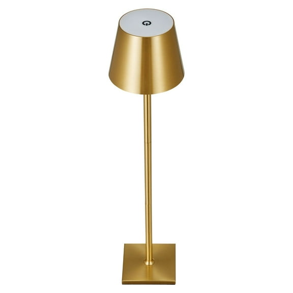 Cordless Table Lamp 2-Pack, Rechargeable Battery Desk Lamp with Adjustable Height, Gold Finish - Set of 2