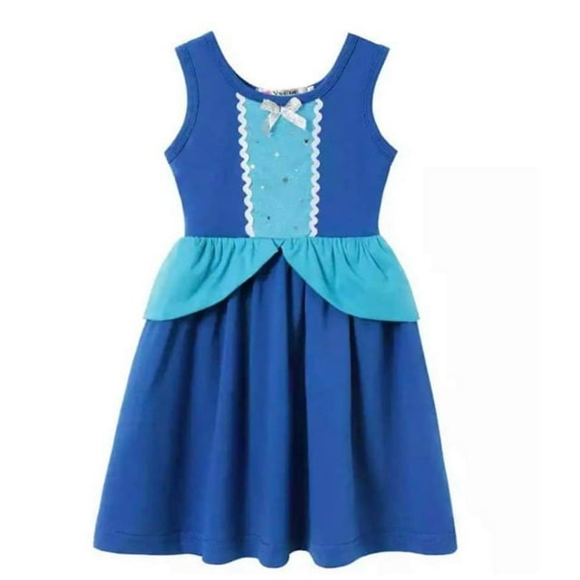 Vêtements d'Été en Coton pour Bébé Fille Petite Princess Tout-Petits Enfants Robes Tutu de Fête