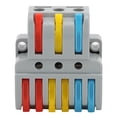 thumbnail image 1 of Conectores Eléctricos de Cablado Rápido de Acero de Lata De 3 In-633 de Níquel, Terminal de la Abrazadera de Bloque de Alambre de color de 10 piezas, para la industria de las, 1 of 7