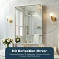 thumbnail image 5 of Resenkos 32x24 Inch Rectangle Wall Mirror - Rounded Corners & Sleek Silver Metal Frame, Timeless Decor for Living Room & Bedroom, Silver​, 5 of 13