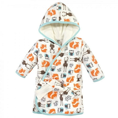 UPC: 0660168523973 | Hudson Baby Infant Girl Cotton Rich Bathrobe  Neutral Forest  0-9M