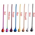 thumbnail image 2 of Party Metal Bent Filter Reusable Drinking Straw Coffee Spoons Straws Spoon Stainless Steel RED, 2 of 8