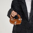 thumbnail image 3 of Hobo Crossbody Bolse para Mujeres Correa Ajustable Cuero PU Con Tachuelas Bolso Embrague Viajar Por, 3 of 9