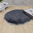 thumbnail image 3 of Small Round Fluffy Area Rug for Bedroom Cute Shaggy Circle Area Rug Soft Furry Floor Carpet for Living Room Bedroom Playroom Dorm Indoor Aesthetic Home Décor Comfy Plush Floor Mat,Grey, 3 of 6