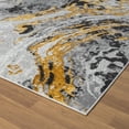 thumbnail image 4 of Luxe Weavers Modern Marble Swirl Gold 2x8 Runner Rug, Metallic Abstract Hallway Carpet, 4 of 7