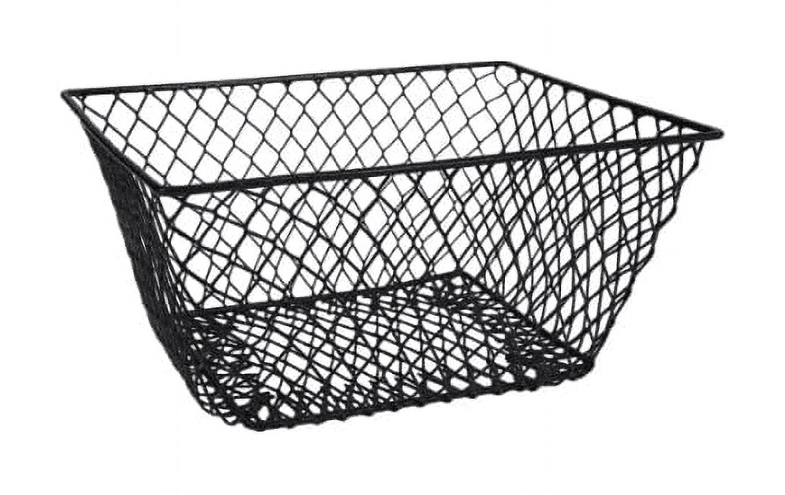 Black Rectangle Wire Basket 6 Pack - Versatile Metal Wire Baskets Centerpieces Floral Arrangements Decor Gifts Storage Crafts Classroom School Office Garden