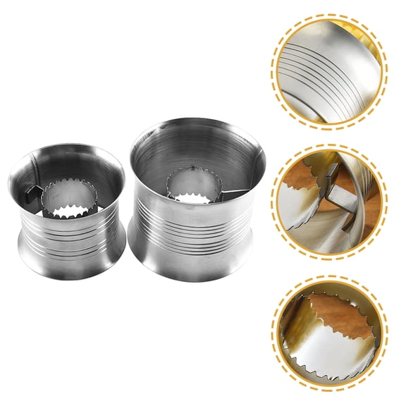 Worgeous Corn Kernel Removal Tool Stainless Steel Corn Stripper Silver 2Pcs 8.5X0.3937X6.8X0.3937In