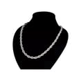 thumbnail image 1 of Cadena Torzal 3/4mm Acero Inoxidable Hombre Collar 60cm L Plateado Lab.G Cadena Torzal, 1 of 4