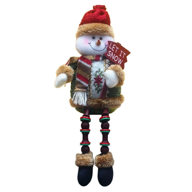 Adornos navideños de muñeca para centro de mesa, decoración artística, suministros para fiestas Medio