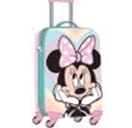 Minnie 20 Hard-Sided Carry-On Luggage with 4 Spinner Wheels, Lightweight Rolling Suitcase with Telescopic Handle, Durable Travel Trolley Bag with Minnie Mouse Design for Kids Adults