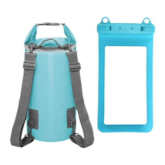 koolsoo Sac Étanche Étanche Sac à Dos 5 L Sac à Dessus Roulé pour Natation Camping Parc Aquatique Bleu