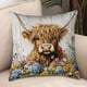 thumbnail image 5 of Herunwer Highland Cow Throw Pillow Covers Decorative Throw Pillows Cow Decor for Bedroom Decor Highland Cow Bedding Soft Flannel Fluffy Couch Pillow Covers, 5 of 6