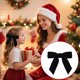 thumbnail image 4 of 12 adornos navideños con lazos de terciopelo con forma de varita mágica | Adornos para árboles y accesorios para envolver regalos | Lazos rojos y verdes con ribete dorado, 4 of 5