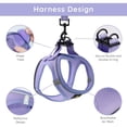 thumbnail image 4 of BELLA & PAL Puppy Harness and Leash Set,Reflective Adjustable Dog Harness for Small Dogs No Pull,Step in Soft Mesh Harness for Extra Small Dogs,Purple Lavender,XS, 4 of 10