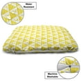 thumbnail image 3 of Geometric Pet Bed, Print of Abstract Concept Dusty Soft Tone Triangles Shapes in Grunge Style, Resistant Pad for Dogs and Cats Cushion with Removable Cover, 24" x 39", Yellow and White, by Ambesonne, 3 of 4