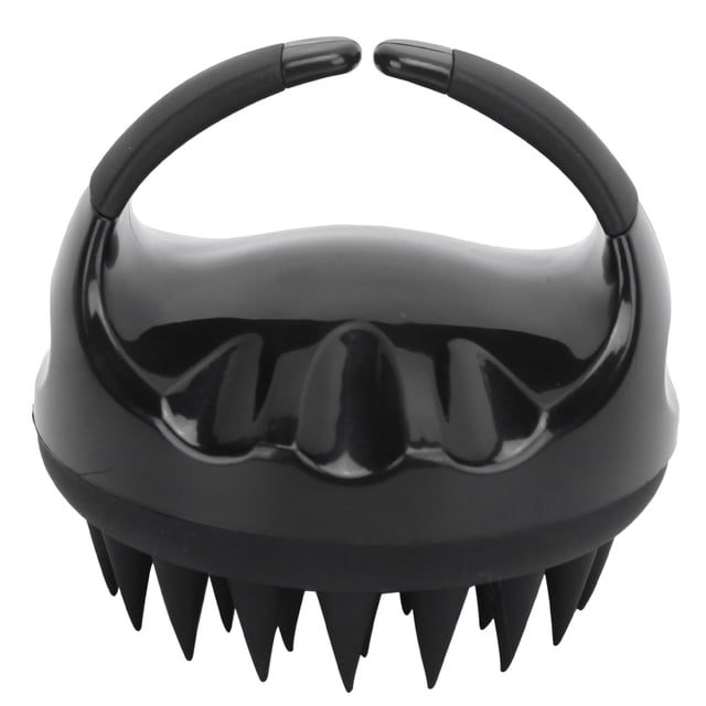 Cepillo de masaje para el cuidado de mascotas, cepillo de baño suave para gatos, elimina la capa interna suelta y el pelo enredado para perros y gatos, color negro
