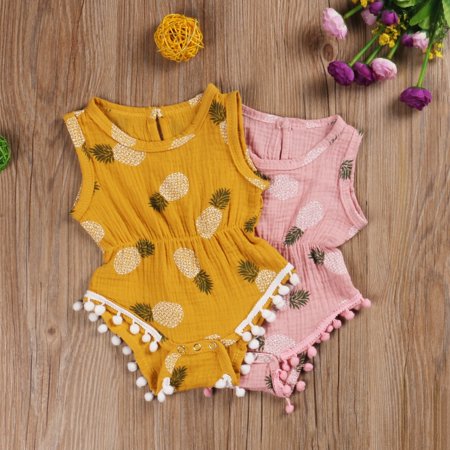 

Toddler Kids Clothes Infants Romper Jumpsuit Baby Girl Tassel Bodysuit Sunsuit Outfits