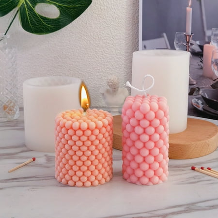 

Visland Candle Mold Non Stick Easy to Demold Silicone Cylindrical Shape DIY Crafting Soap Mold Baking Accessories