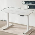 thumbnail image 4 of GVN Computer Desk, Home Office Desk,Electric Standing Desk Dual Motor 3 Stages Adjustable Height Desk with Two-Piece Tabletop, 55 x 28, (white frame + white top), 4 of 8