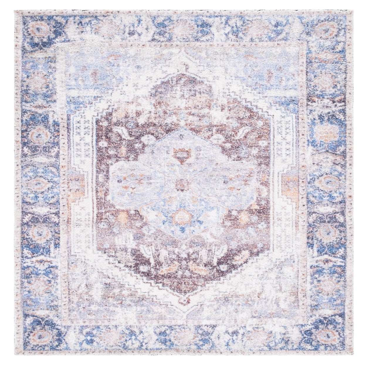 SAFAVIEH Classic Vintage Leandre Medallion Area Rug, Rust/Blue, 8' x 10'