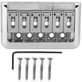 thumbnail image 2 of Metal 6 Strings Fixed Hardtail Guitar Bridge Top Load Guitar Tailpiece Electric Guitar Hardtail Saddle Bridge Replacement, 2 of 7