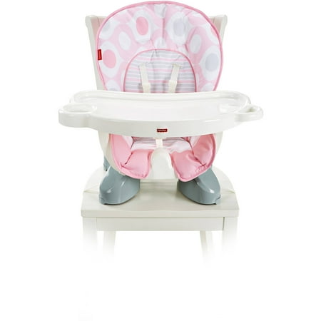 Fisher Price Spacesaver High Chair Pink Ellipse Walmart Com